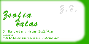 zsofia halas business card